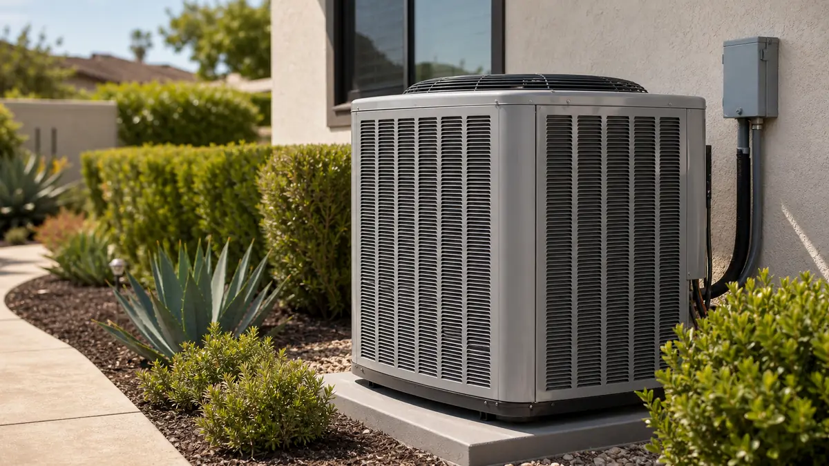 Illustration of Trane XV20i variable-speed condenser tuning in Arcadia, CA